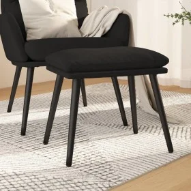 Black fabric footrest 45x29.5x35 cm by vidaXL, Ottomans - Ref: Foro24-341499, Price: 33,53 €, Discount: %