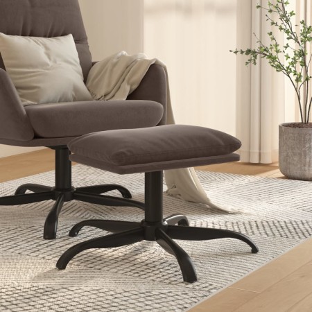 Reposapiés tela de microfibra gris oscuro 60x60x36 cm de vidaXL, Otomanas - Ref: Foro24-341623, Precio: 32,71 €, Descuento: %