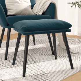 Reposapiés de terciopelo azul 45x29,5x35 cm de vidaXL, Otomanas - Ref: Foro24-341514, Precio: 33,67 €, Descuento: %