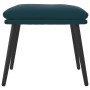 Reposapiés de terciopelo azul 45x29,5x35 cm de vidaXL, Otomanas - Ref: Foro24-341514, Precio: 33,67 €, Descuento: %