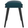 Reposapiés de terciopelo azul 45x29,5x35 cm de vidaXL, Otomanas - Ref: Foro24-341514, Precio: 33,67 €, Descuento: %