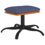 Reposapiés de tela y cuero sintético azul 60x60x36 cm de vidaXL, Otomanas - Ref: Foro24-341611, Precio: 31,69 €, Descuento: %