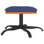 Reposapiés de tela y cuero sintético azul 60x60x36 cm de vidaXL, Otomanas - Ref: Foro24-341611, Precio: 31,69 €, Descuento: %