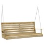 Banco columpio madera de pino impregnada 155x65x60 cm de vidaXL, Balancines de jardín - Ref: Foro24-316065, Precio: 165,61 €,...