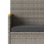 Banco de jardín 3 plazas con cojines ratán sintético gris en Bancos de jardín | Comprar online en Foru.es