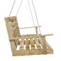 Banco columpio madera de pino impregnada 155x65x60 cm de vidaXL, Balancines de jardín - Ref: Foro24-316065, Precio: 165,61 €,...