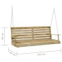 Banco columpio madera de pino impregnada 155x65x60 cm de vidaXL, Balancines de jardín - Ref: Foro24-316065, Precio: 165,61 €,...