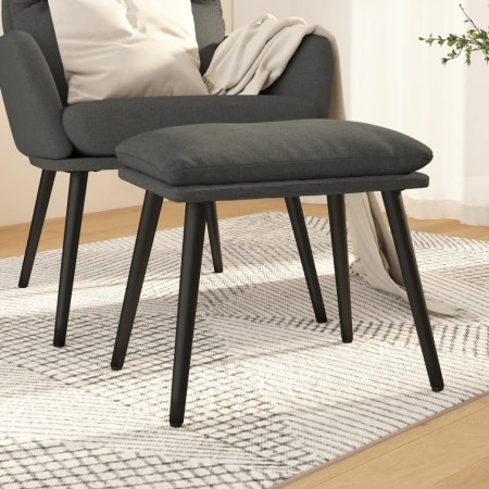 Reposapiés de tela gris oscuro 45x29,5x35 cm de vidaXL, Otomanas - Ref: Foro24-341494, Precio: 34,16 €, Descuento: %
