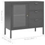 Aparador de acero y vidrio templado antracita 75x35x70 cm de vidaXL, Aparadores - Ref: Foro24-336075, Precio: 168,64 €, Descu...