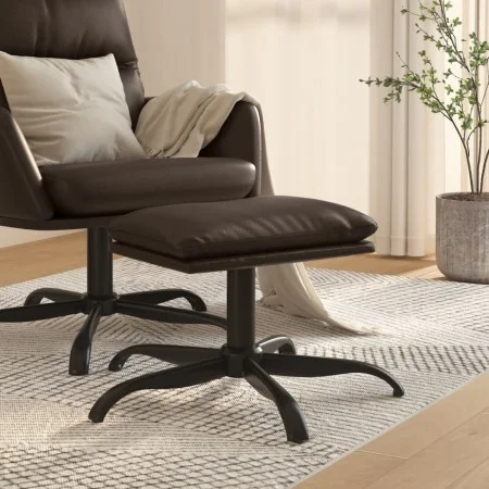 Reposapiés de cuero sintético marrón 60x60x36 cm de vidaXL, Otomanas - Ref: Foro24-341591, Precio: 36,86 €, Descuento: %