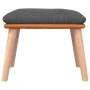 Reposapiés tela y cuero sintético gris oscuro 45x29,5x35 cm de vidaXL, Otomanas - Ref: Foro24-341447, Precio: 39,57 €, Descue...