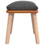 Reposapiés tela y cuero sintético gris oscuro 45x29,5x35 cm de vidaXL, Otomanas - Ref: Foro24-341447, Precio: 39,57 €, Descue...