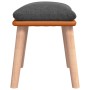 Reposapiés tela y cuero sintético gris oscuro 45x29,5x35 cm de vidaXL, Otomanas - Ref: Foro24-341447, Precio: 40,16 €, Descue...