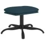 Reposapiés de terciopelo azul 60x60x36 cm de vidaXL, Otomanas - Ref: Foro24-341588, Precio: 38,68 €, Descuento: %