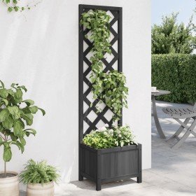 Jardinera con enrejado madera maciza de abeto negro en Macetas y jardineras | Comprar online en Foru.es