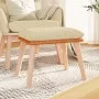 Reposapiés tela y cuero sintético color crema 45x29,5x35 cm de vidaXL, Otomanas - Ref: Foro24-341448, Precio: 36,28 €, Descue...