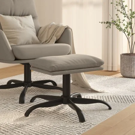 Reposapiés de terciopelo gris claro 60x60x36 cm de vidaXL, Otomanas - Ref: Foro24-341578, Precio: 38,71 €, Descuento: %