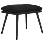 Reposapiés tela y cuero sintético negro 45x29,5x35 cm de vidaXL, Otomanas - Ref: Foro24-341521, Precio: 35,94 €, Descuento: %