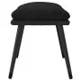 Reposapiés tela y cuero sintético negro 45x29,5x35 cm de vidaXL, Otomanas - Ref: Foro24-341521, Precio: 35,94 €, Descuento: %