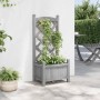 Jardinera con enrejado madera maciza de abeto gris en Macetas y jardineras | Comprar online en Foru.es