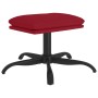Reposapiés de terciopelo color vino 60x60x36 cm de vidaXL, Otomanas - Ref: Foro24-341583, Precio: 39,28 €, Descuento: %