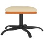 Reposapiés de tela y cuero sintético color crema 60x60x36 cm de vidaXL, Otomanas - Ref: Foro24-341609, Precio: 31,69 €, Descu...