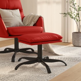 Reposapiés de cuero sintético color vino 60x60x36 cm de vidaXL, Otomanas - Ref: Foro24-341593, Precio: 32,78 €, Descuento: %