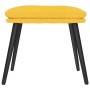 Reposapiés de tela amarillo mostaza 45x29,5x35 cm de vidaXL, Otomanas - Ref: Foro24-341500, Precio: 34,05 €, Descuento: %