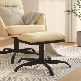 Reposapiés de tela y cuero sintético color crema 60x60x36 cm de vidaXL, Otomanas - Ref: Foro24-341598, Precio: 31,69 €, Descu...
