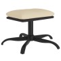 Reposapiés de tela y cuero sintético color crema 60x60x36 cm de vidaXL, Otomanas - Ref: Foro24-341598, Precio: 31,69 €, Descu...