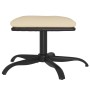 Reposapiés de tela y cuero sintético color crema 60x60x36 cm de vidaXL, Otomanas - Ref: Foro24-341598, Precio: 31,69 €, Descu...