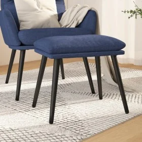 Blue fabric footstool 45x29.5x35 cm by vidaXL, Ottomans - Ref: Foro24-341497, Price: 33,54 €, Discount: %