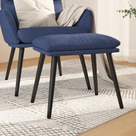 Reposapiés de tela azul 45x29,5x35 cm de vidaXL, Otomanas - Ref: Foro24-341497, Precio: 34,16 €, Descuento: %