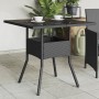 Mesa de jardín superficie de vidrio ratán PE negro 80x80x75 cm en Mesas de jardín | Comprar online en Foru.es