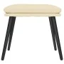 Reposapiés de tela color crema 45x29,5x35 cm de vidaXL, Otomanas - Ref: Foro24-341495, Precio: 33,42 €, Descuento: %