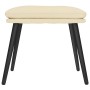 Reposapiés de tela color crema 45x29,5x35 cm de vidaXL, Otomanas - Ref: Foro24-341495, Precio: 33,90 €, Descuento: %