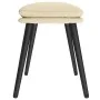 Reposapiés de tela color crema 45x29,5x35 cm de vidaXL, Otomanas - Ref: Foro24-341495, Precio: 33,42 €, Descuento: %