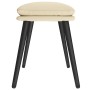Reposapiés de tela color crema 45x29,5x35 cm de vidaXL, Otomanas - Ref: Foro24-341495, Precio: 33,90 €, Descuento: %