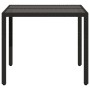 Mesa de jardín superficie de vidrio ratán PE negro 90x90x75 cm en Mesas de jardín | Comprar online en Foru.es