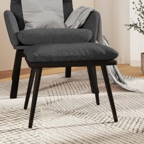 Reposapiés tela y cuero sintético gris oscuro 45x29,5x35 cm by vidaXL, Ottomans - Ref: Foro24-341516, Price: 33,61 €, Discoun...