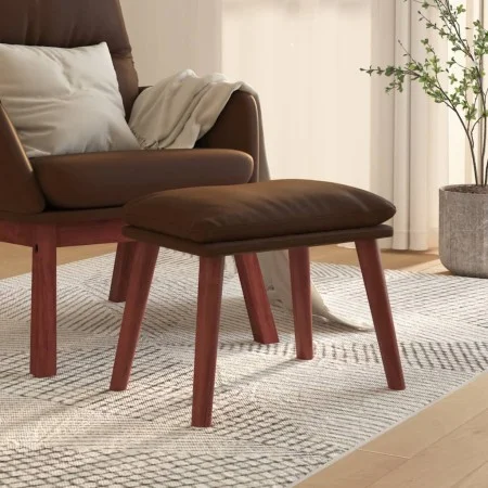 Reposapiés cuero sintético marrón 45x29,5x35 cm de vidaXL, Otomanas - Ref: Foro24-341491, Precio: 36,24 €, Descuento: %