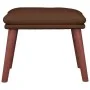 Reposapiés cuero sintético marrón 45x29,5x35 cm de vidaXL, Otomanas - Ref: Foro24-341491, Precio: 36,24 €, Descuento: %