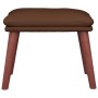 Reposapiés cuero sintético marrón 45x29,5x35 cm de vidaXL, Otomanas - Ref: Foro24-341491, Precio: 36,91 €, Descuento: %