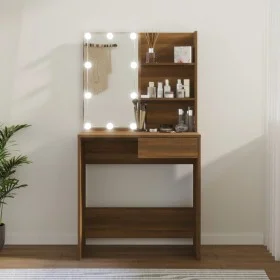 Dresser with LED oak brown 74.5x40x141 cm by vidaXL, Bedroom Dressers - Ref: Foro24-820483, Price: 82,81 €, Discount: %