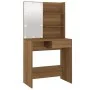 Tocador con LED roble marrón 74,5x40x141 cm de vidaXL, Tocadores para dormitorios - Ref: Foro24-820483, Precio: 82,81 €, Desc...