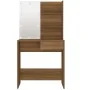 Tocador con LED roble marrón 74,5x40x141 cm de vidaXL, Tocadores para dormitorios - Ref: Foro24-820483, Precio: 82,81 €, Desc...
