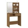 Tocador con LED roble marrón 74,5x40x141 cm de vidaXL, Tocadores para dormitorios - Ref: Foro24-820483, Precio: 82,81 €, Desc...