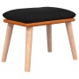 Reposapiés tela y cuero sintético negro 45x29,5x35 cm de vidaXL, Otomanas - Ref: Foro24-341452, Precio: 40,31 €, Descuento: %