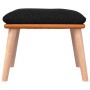 Reposapiés tela y cuero sintético negro 45x29,5x35 cm de vidaXL, Otomanas - Ref: Foro24-341452, Precio: 40,31 €, Descuento: %