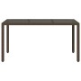 Mesa de jardín superficie de vidrio ratán PE marrón 150x90x75cm en Mesas de jardín | Comprar online en Foru.es